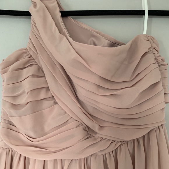 H&M one shoulder maxi dress in blush | size 8 - Picture 11 of 13